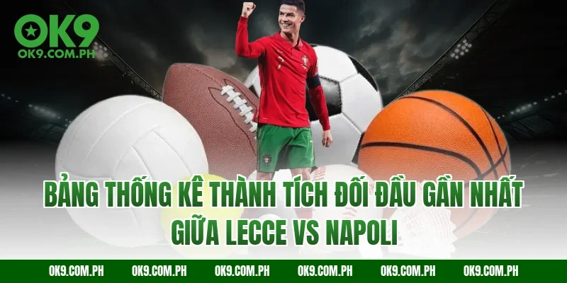 Bảng thống kê thành tích đối đầu gần nhất giữa Lecce vs Napoli
